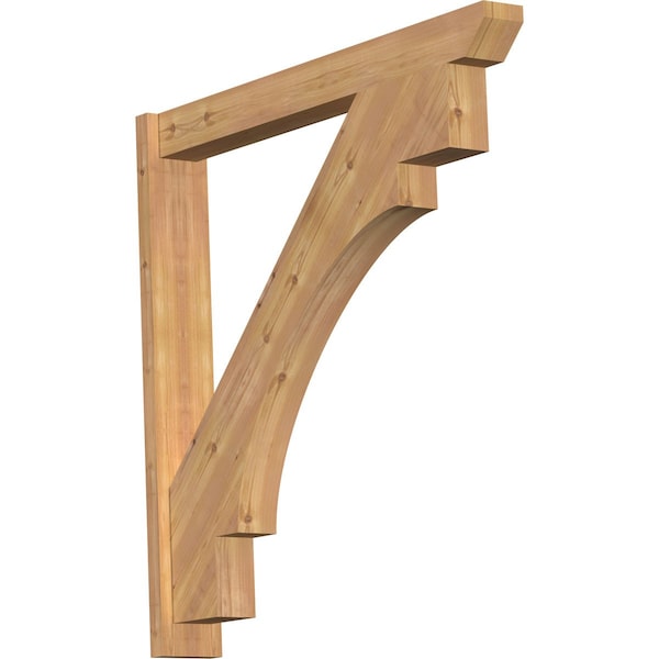 Ekena Millwork Merced Slat Smooth Outlooker, Western Red Cedar, 5 1/2"W x 42"D x 42"H OUT06X42X42MRC06SWR - main